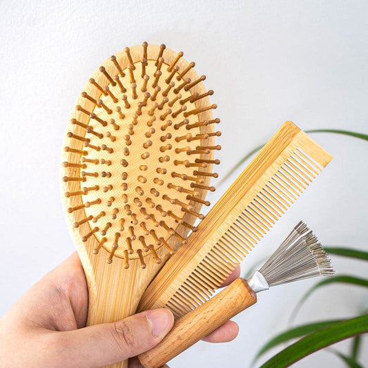 All-in-one Bamboo Hair Brush Set