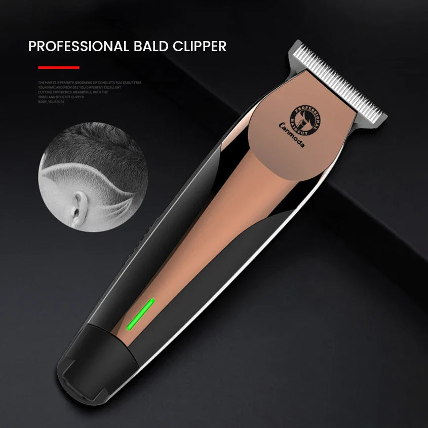 NNEOBA 0mm Zero-Gapped Cordless Hair Trimmer Precision Carving Clipper Brown
